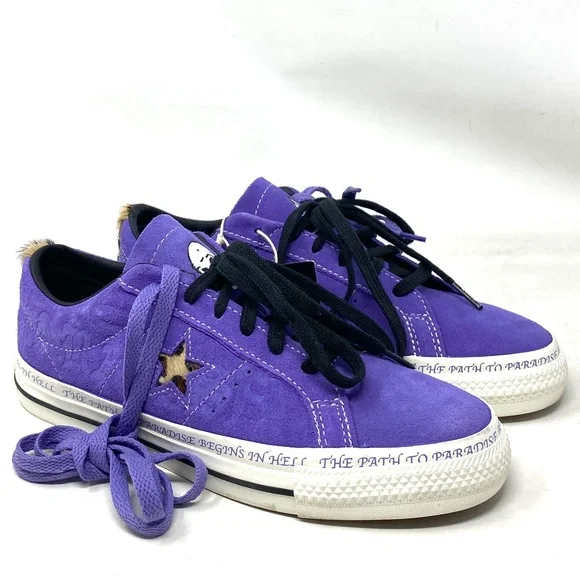Converse One Star Pro Sean Pablo Suede Low Skate Shoes Lilac Men's Size A04371C - Picture 2 of 11